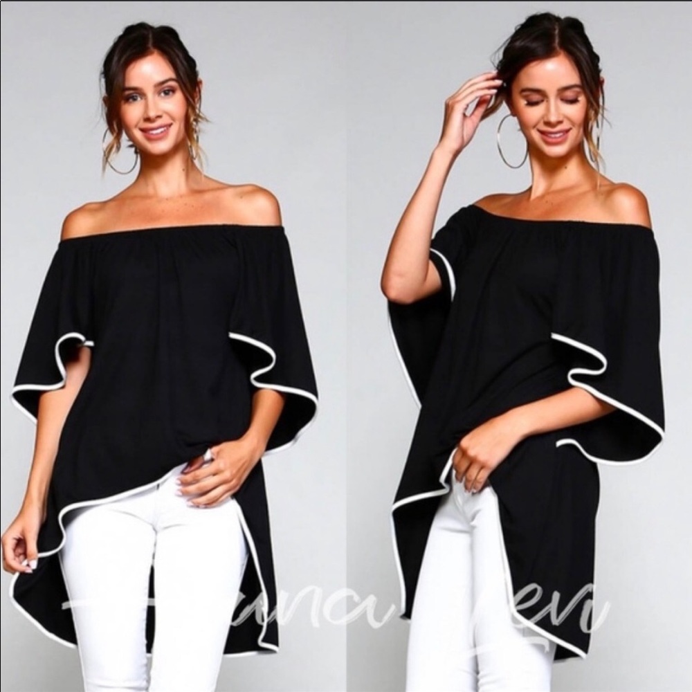 ♠️ Off shoulder high low tunic ♠️
